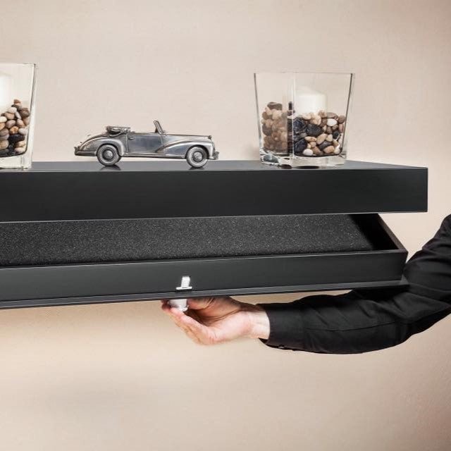 Étagère Murale - MagicShelf™ - Noir Mat - Accessoires Maison Design