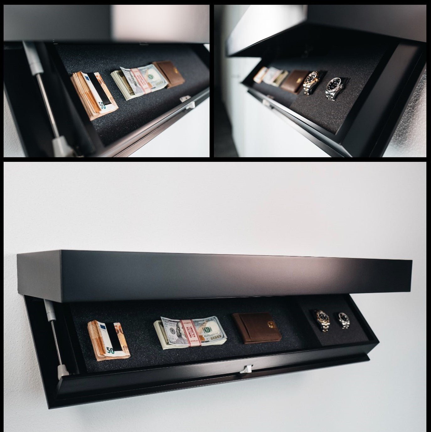 Étagère Murale - MagicShelf™ - Noir Mat - Accessoires Maison Design
