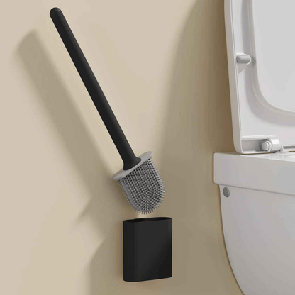 Brosse wc murale noire élégante, décorative et esthétique