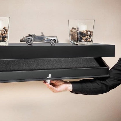 Étagère Murale - MagicShelf™ - Noir Mat - Accessoires Maison Design