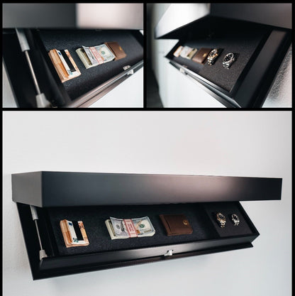Étagère Murale - MagicShelf™ - Noir Mat - Accessoires Maison Design