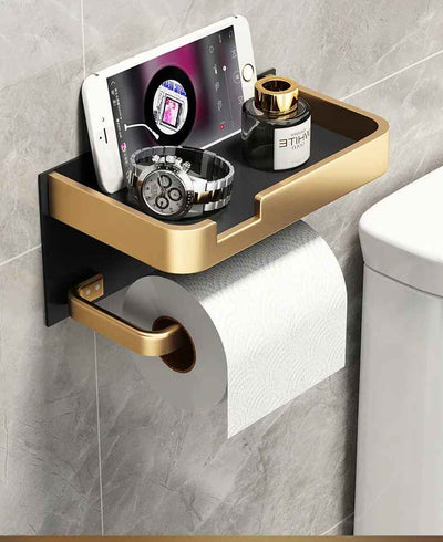 Porte papier toilette design tablette smartphone or